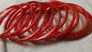 Red &amp; Gold Bangles - Set