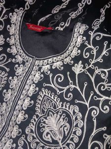 Elegant Black Embroidered Anarkali