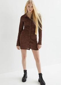 H&M Brown Animal Print Dress