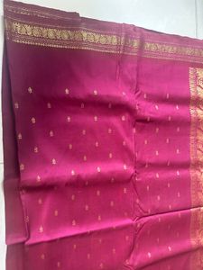 Maroon &amp; Gold Banarasi Saree