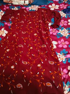 Maroon Embroidery