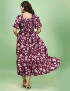 Deklook Women Printed Flared Midi