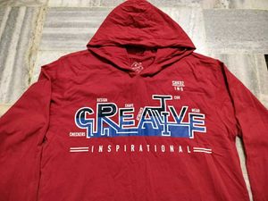 Red Graphic Print Hoodie