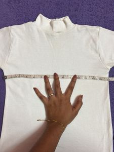 White Turtle Neck Tshirt