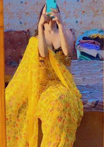 Yellow Floral Saree
