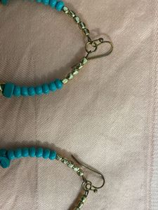 Light Weight Boho Turquoise &amp; Gold Earrings