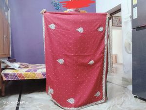 Beautiful Motiya Embroidery Saree And Blouse Work