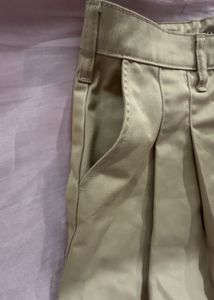 Khaki Pleated Mini Skirt XS
