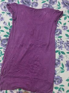 Purple Tunic Top with Buttons