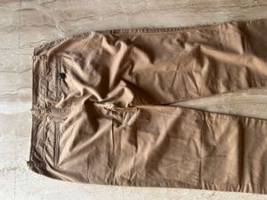 Khaki Straight Fit Trousers