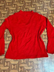stylish woolen red top
