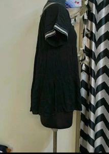 Black Embroidered Top