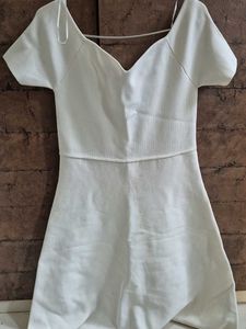 Zara Off-White Knit Mini Dress