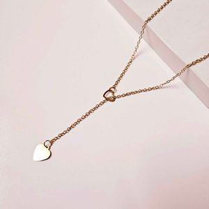 Gold Trendy Heart Korean Chain