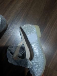 Cute Silver Baby Shoes