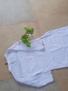 White Kurta With Collar