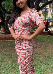 Floral Print Ruched Dress