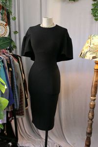 Black Bodycon Midi Dress