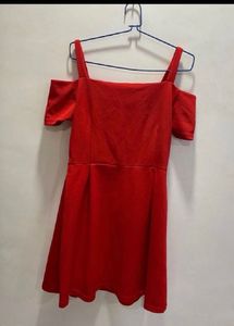 Red Off-Shoulder Dress