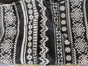Black &amp; White Printed Salwar Kameez