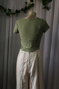 H&amp;M Olive Green Fitted Top