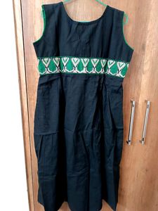 Neck Embroidered Aline Kurta With Brocade Border