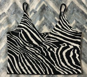 Zebra Print Knit Top