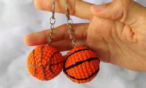 Crochet Basketball Keychain