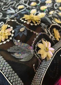 expansive 🔥 unique work Saree with blouse 😍