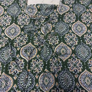 Patterned Long Sleeve Corset Kurti