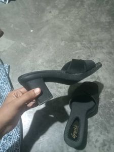 Black colour heels