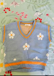 Cute Floral Knit Vest Top (women's)