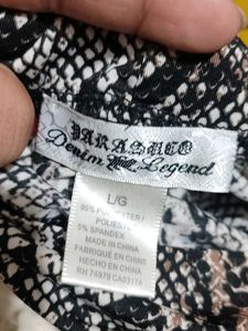 Brown &amp; Black Printed Sleeveless Dress for 36 Bust