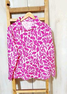 Meganta Colour Printed Cotton Shirt Size-42