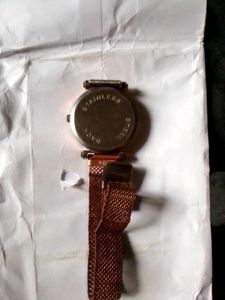 Rose Gold Mesh Strap Watch