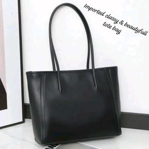 Elegant Black Tote Bag
