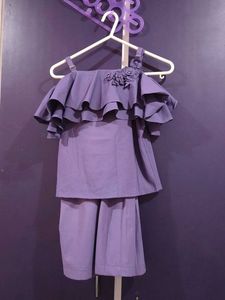 Cute Purple Girls' Coord