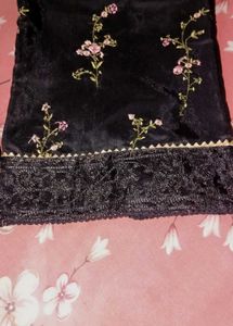 Elegant Black Embroidered Kurta Set
