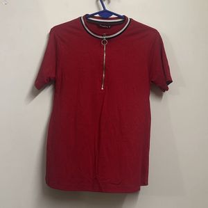 Red Round Neck Tshirt
