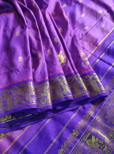 Elegant Purple &amp; Gold Saree