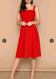 Red Fit & Flare Dress