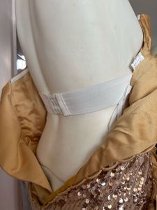 SATIN GOLD SEQUINED GOWN