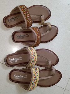 Jaipuri Nagra Jutti Set Of 2 (Multicolored)