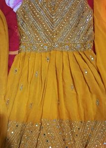 Mustard Sharara Suit Set