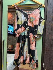 Korean Womeness  Off Shoulder Floral Sun Dress