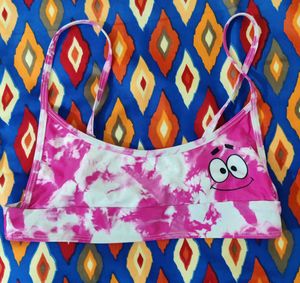 Pink Tie-Dye Patrick Star Bra