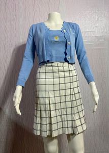 Two piece blue tops