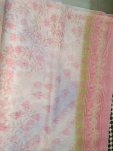 Pretty Pink Floral Saree