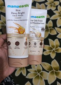 Mamaearth Rice Water Face Wash And Moisturizer