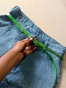 Light Wash Denim Cargo Pants